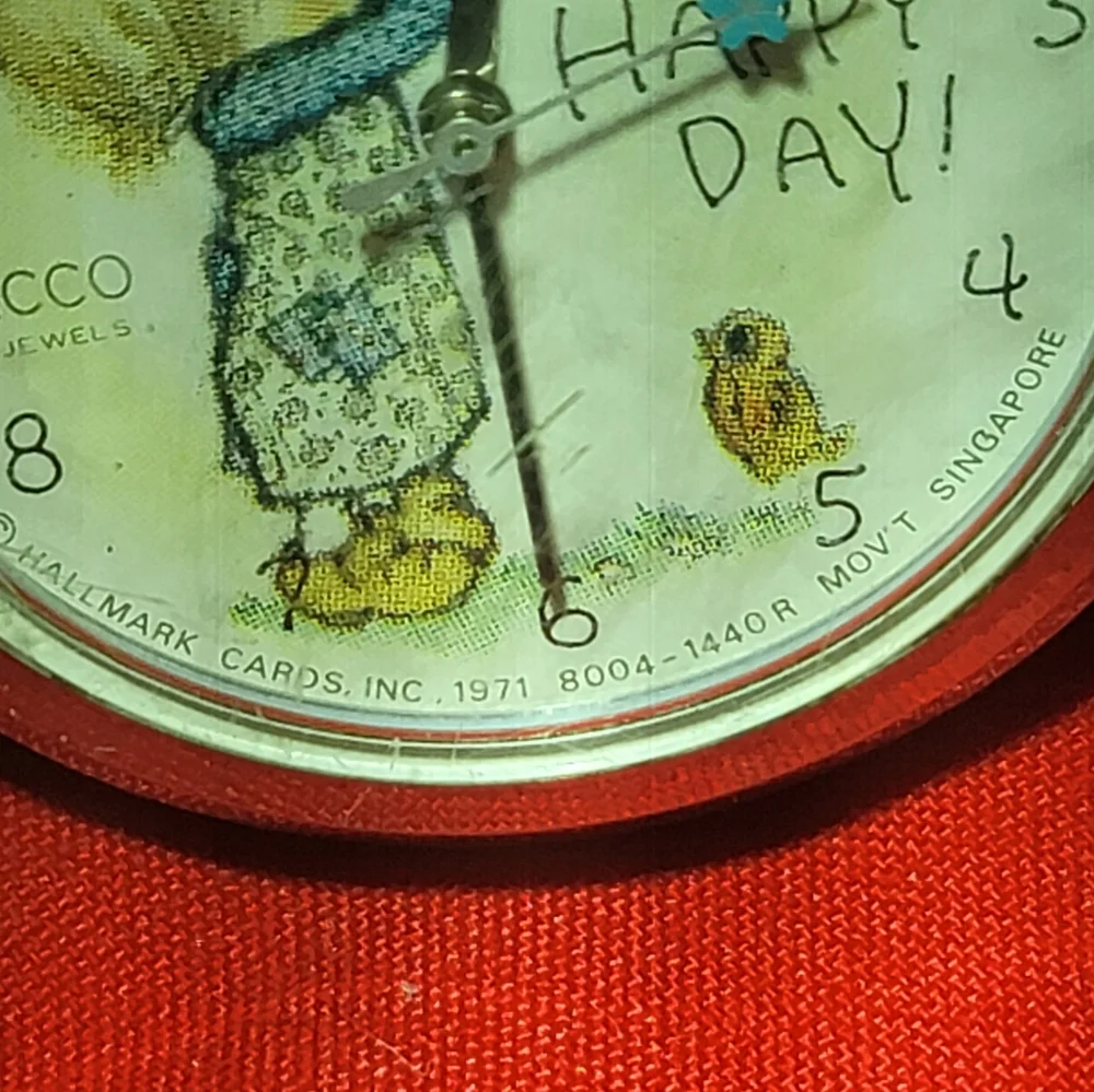 Vintage Holly Hobbie Mechanical Watch 1971 Happy Day Choice‎ Of Band